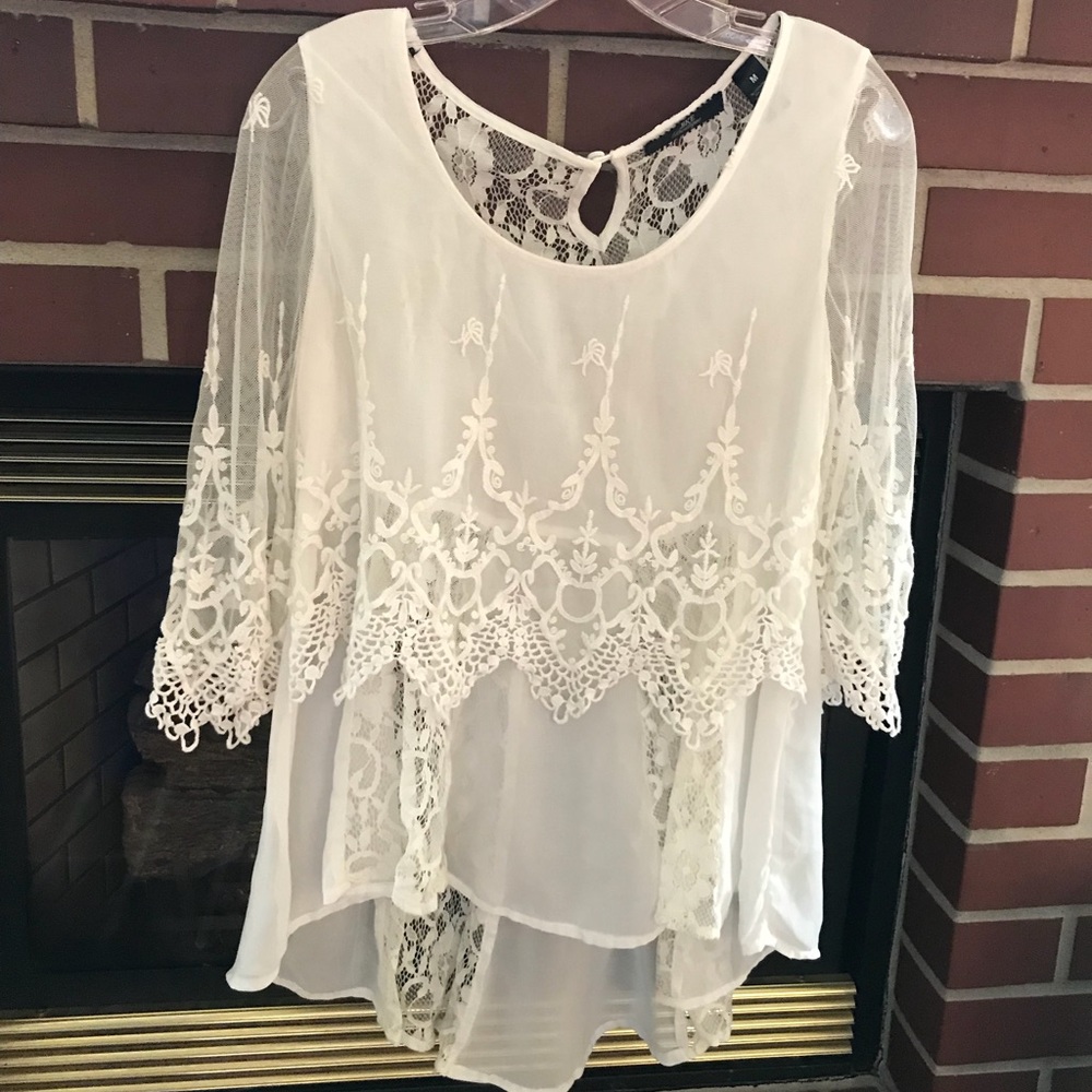 Lace white shirt